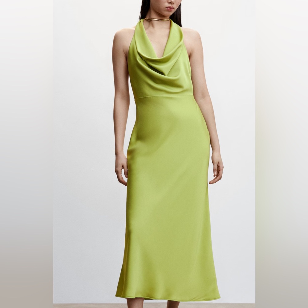 Mango Green Backless Dress
